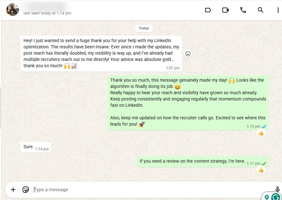 WhatsApp review from Arun, Principal Software Engineer at Google